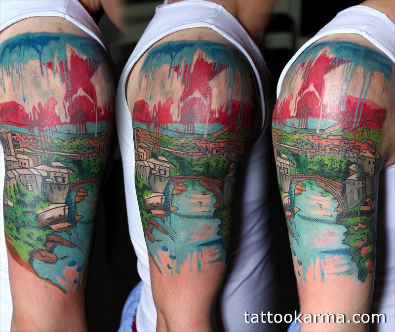 Fall of Bosnia by Micle Andersson TattooNOW